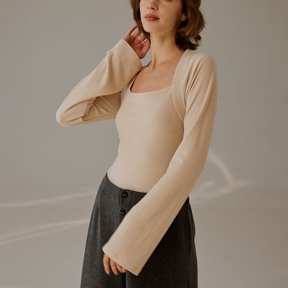 NWOT Nap Loungewear Square Neck Ribbed Top - Picture 4 of 14